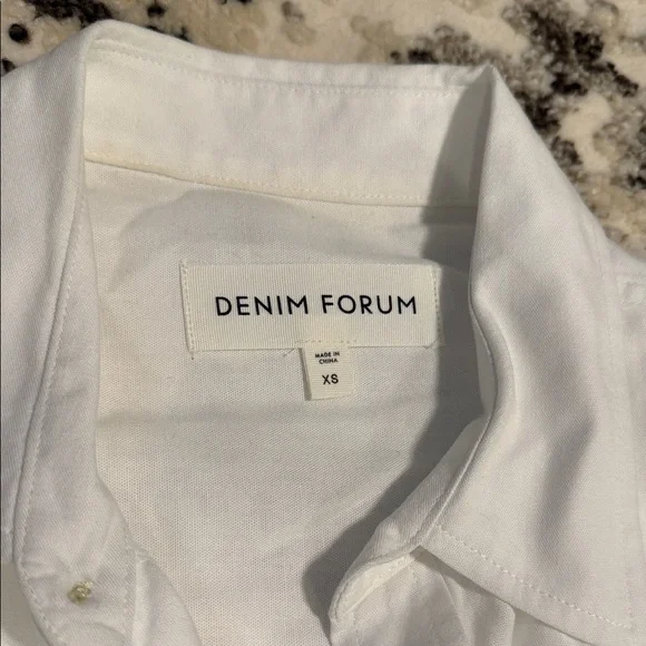 Denim Forum Classic White Button-Down Shirt - Picture 2 of 4